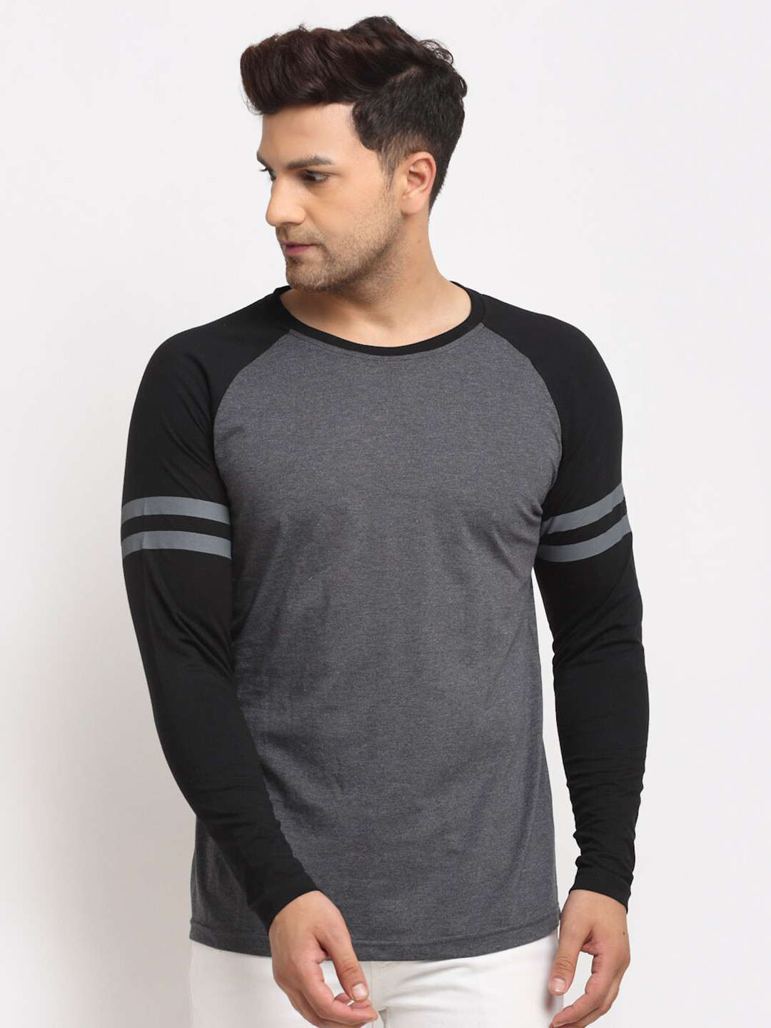 Club York Men Charcoal T-shirt