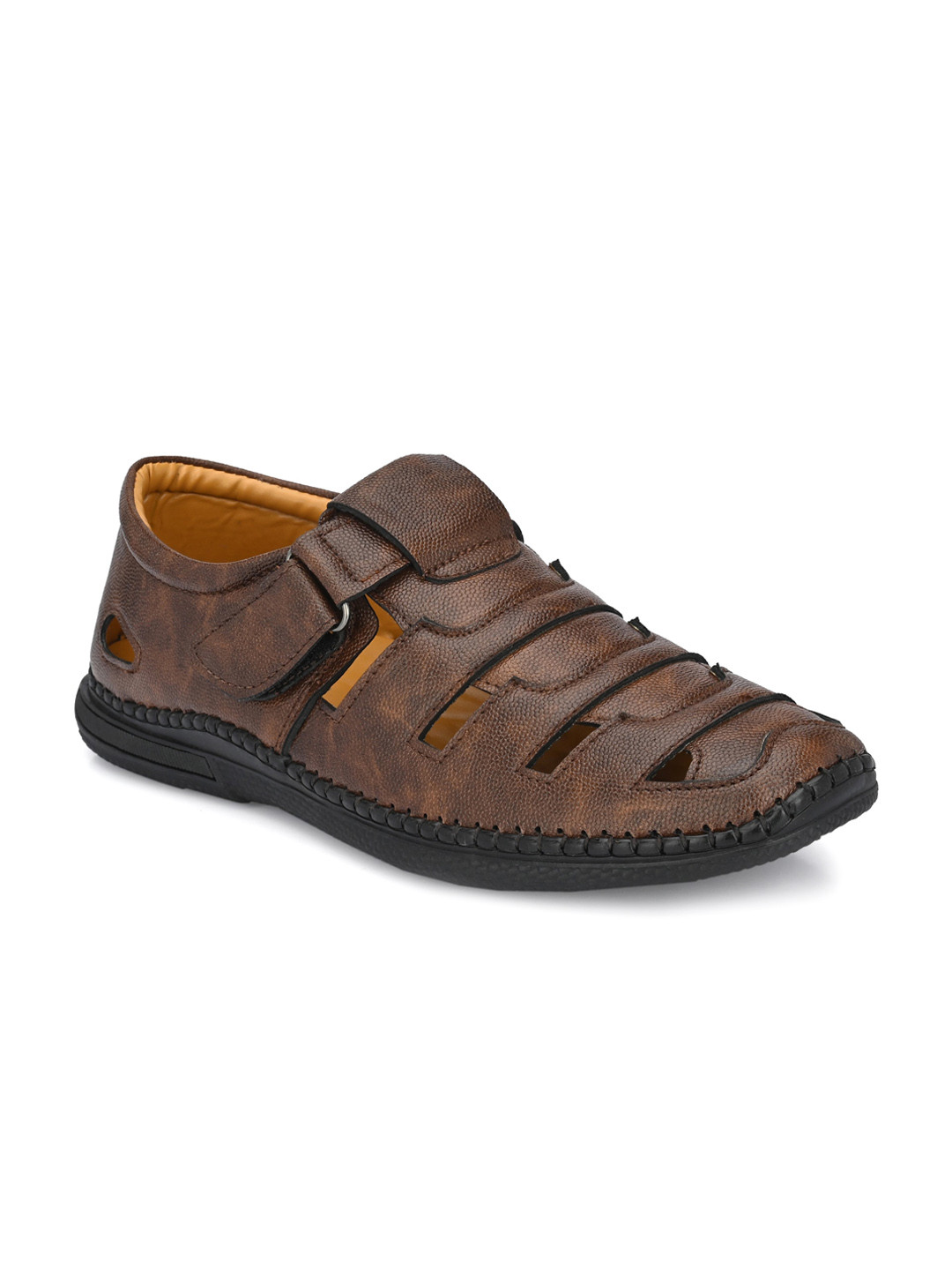 The Roadster Lifestyle Co Men Brown Shoe-Style Sandals
