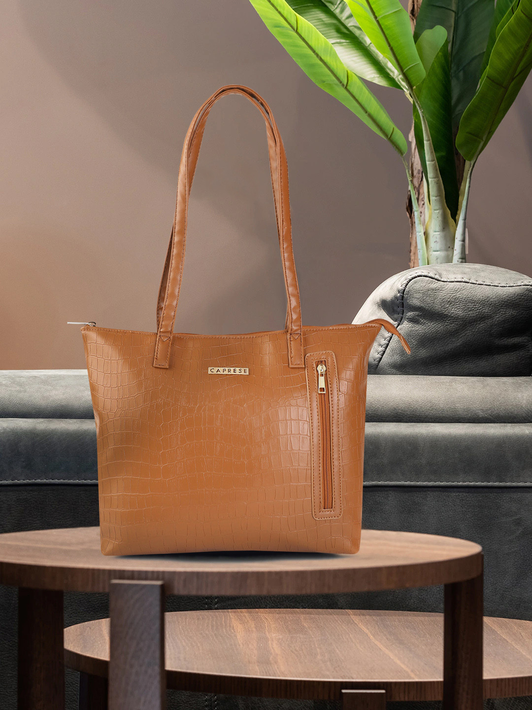 Caprese Natlie Women Brown Large Tote Bag