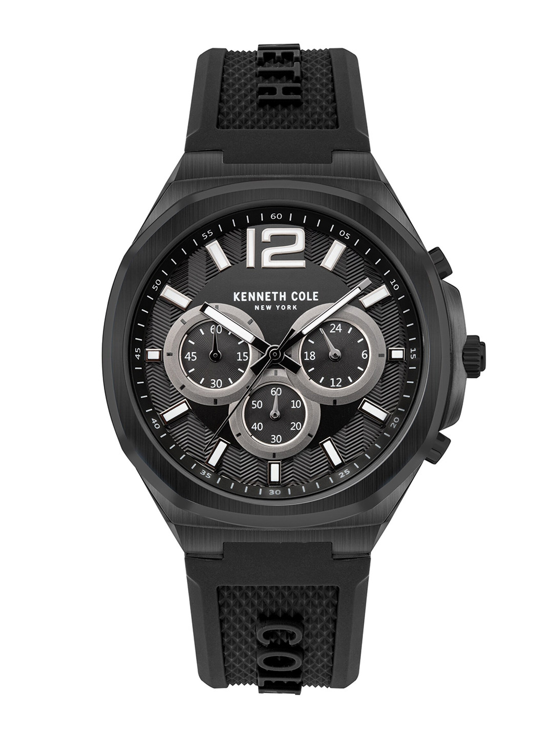 Kenneth Cole Men Black Dial & Black Straps Analogue Watch - KCWGO2104904MN