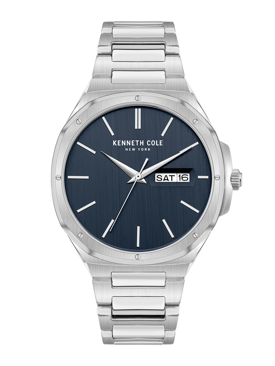 Kenneth Cole Men Blue Dial & Steel Toned Analogue Watch - KCWGH2104803MN