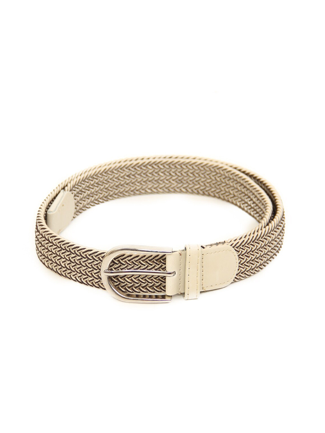 Calvadoss Girls Beige Braided Elastic Belt