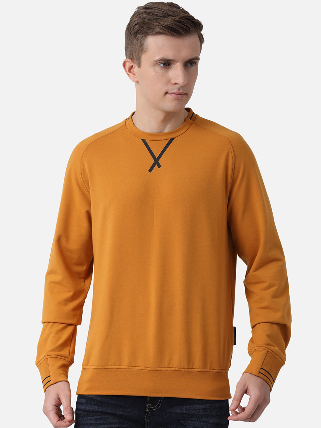 t-base Men Orange Sweatshirt