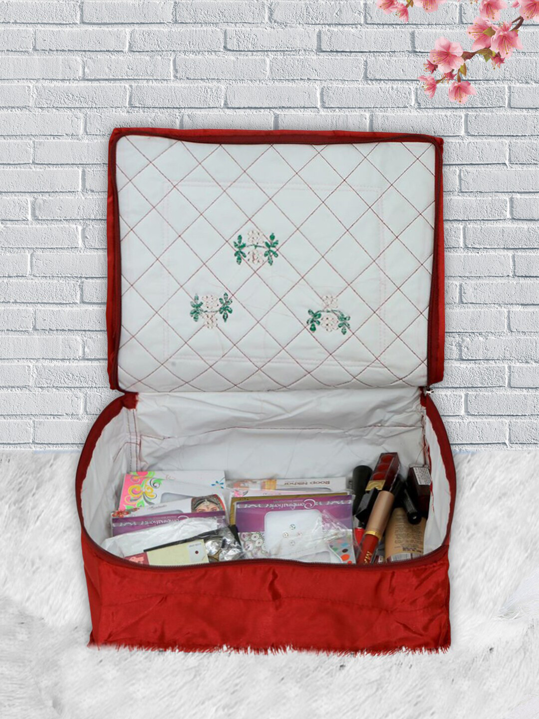 Kuber Industries Maroon Multipurpose Organizer Bag