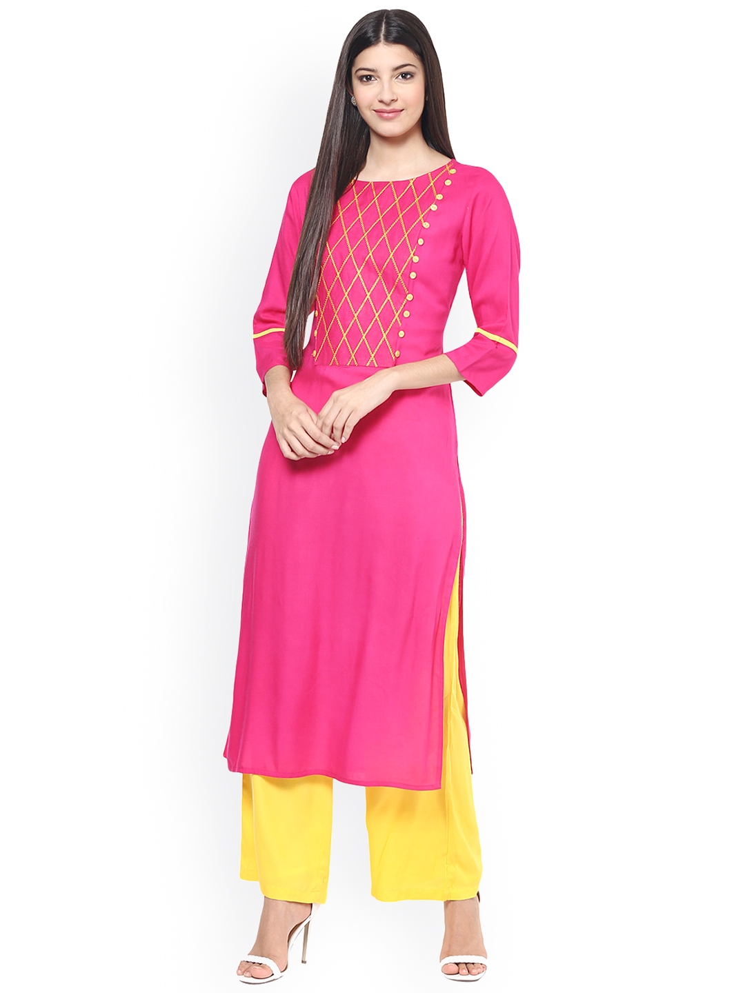 myntra kurtis long cotton