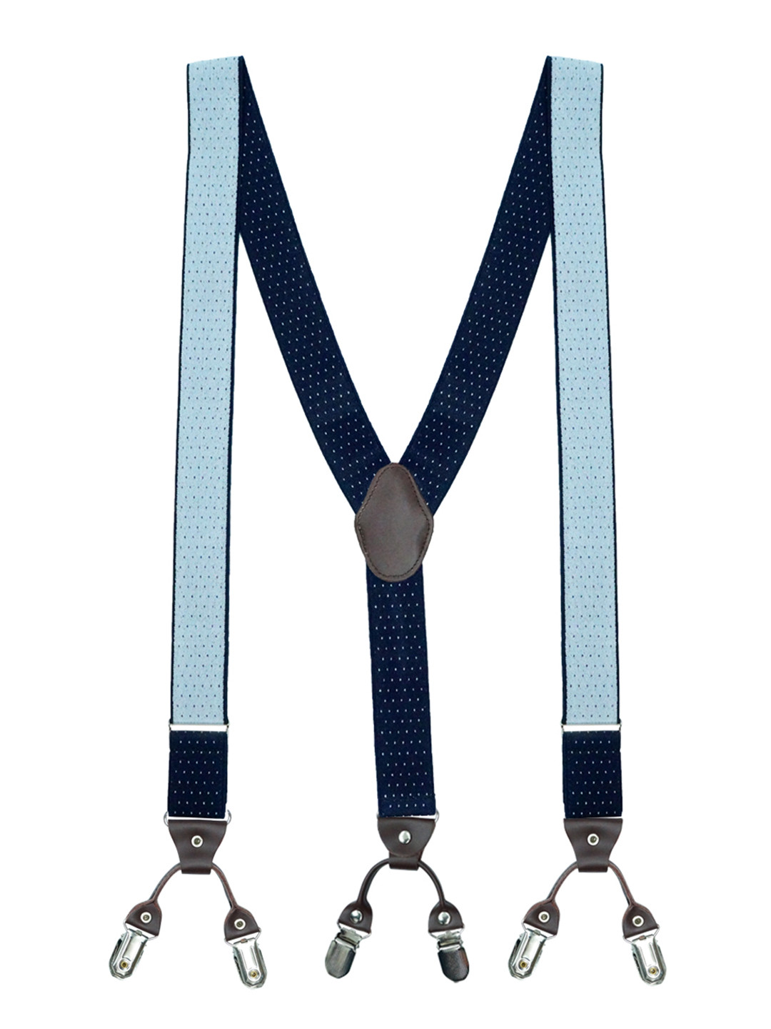 The Tie Hub Men Navy Patterned Suspenders