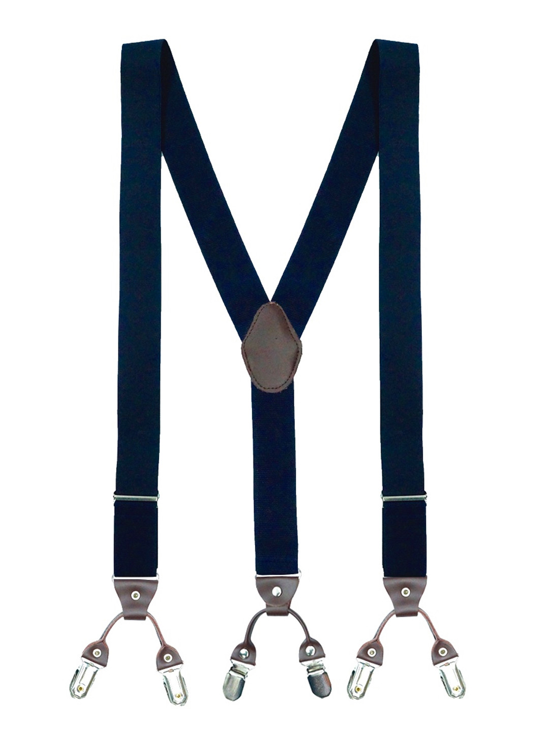 The Tie Hub Men Navy Suspenders