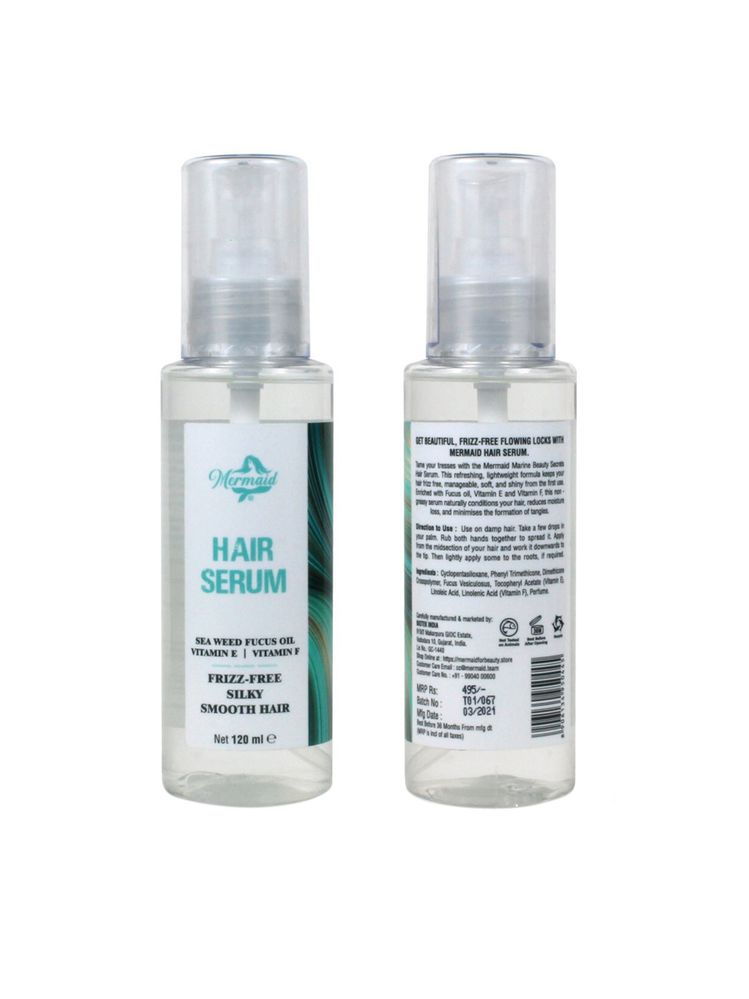 Mermaid Blue Hair Serum with Fucus Oil & Vitamin F 120 ML
