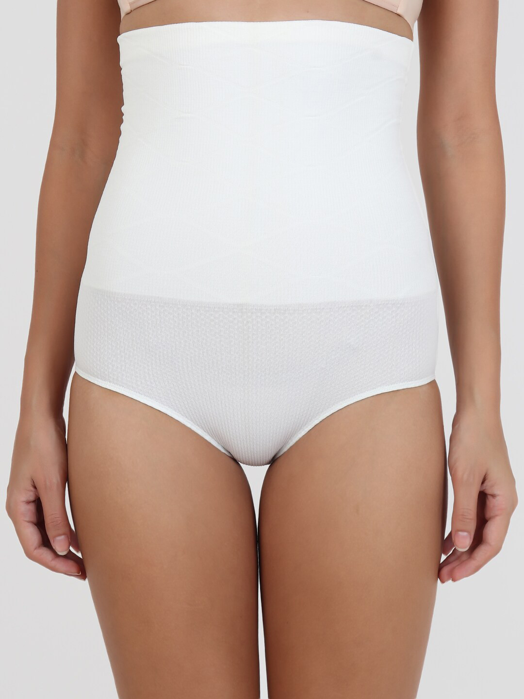 Beau Design Women White High-Waist Tummy Tucker Shapewear