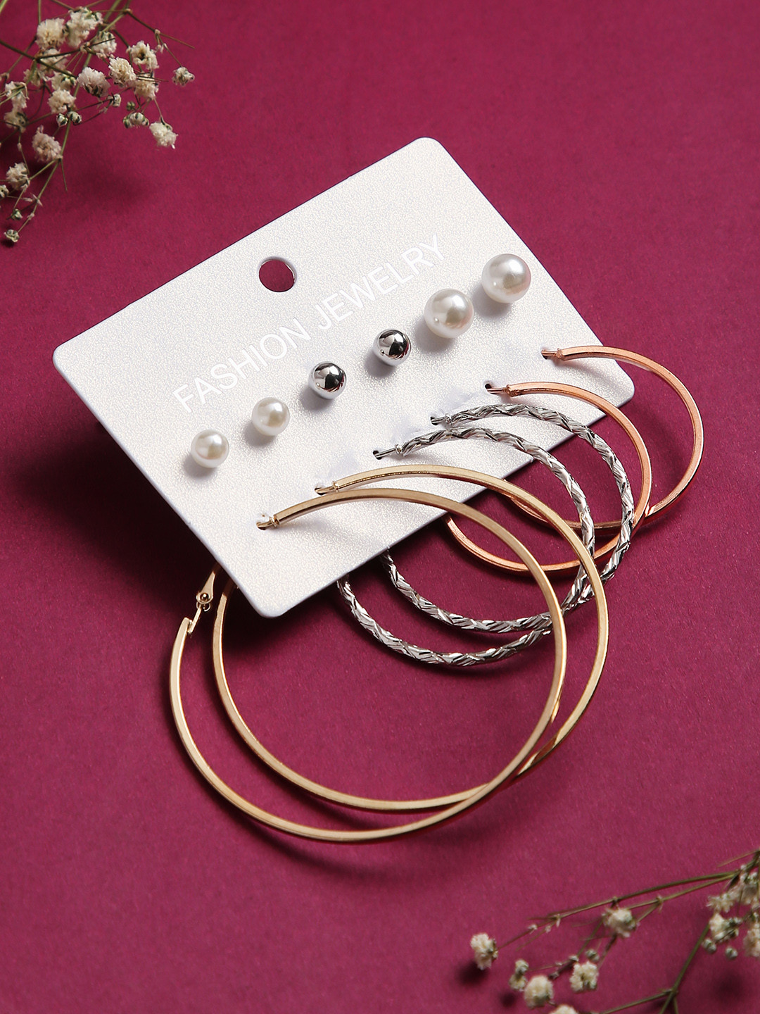 justpeachy Pack of 6 Earrings