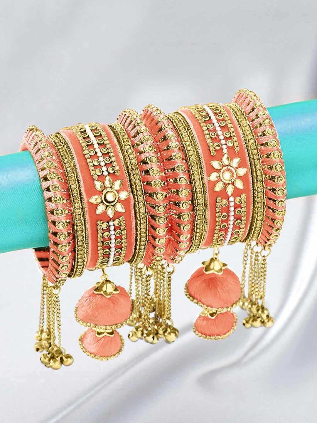 Peach bangles set store