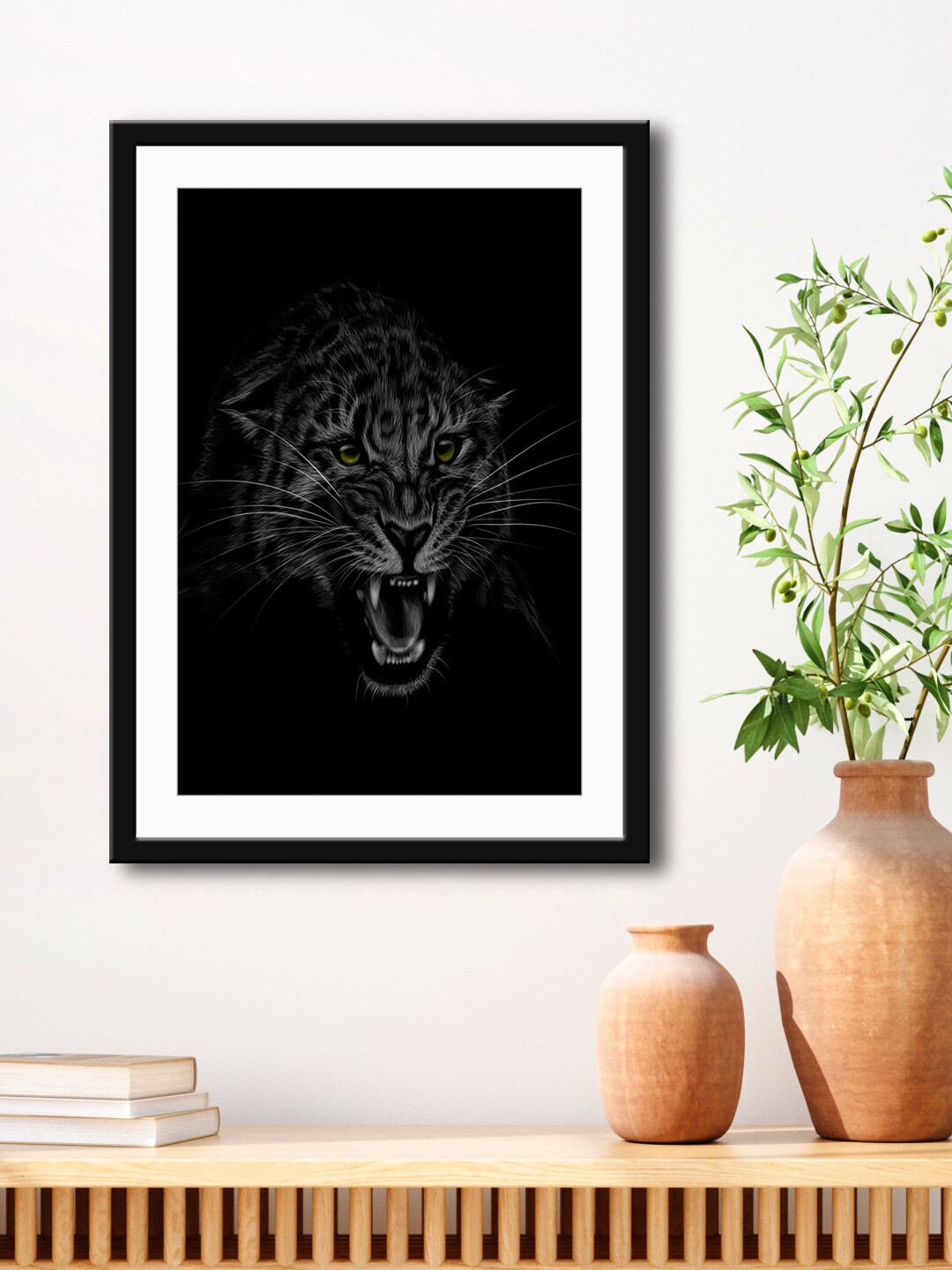 999Store Jaguar MDF Wall Rectangle Paintings Wall Art - 23.62 x 15.74 in