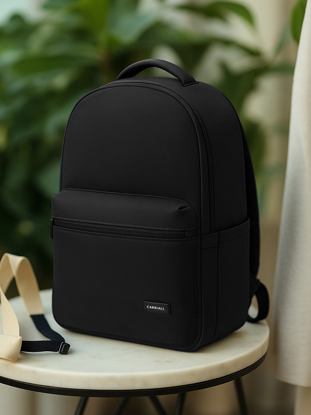 CARRIALL Unisex Black Solid Backpack