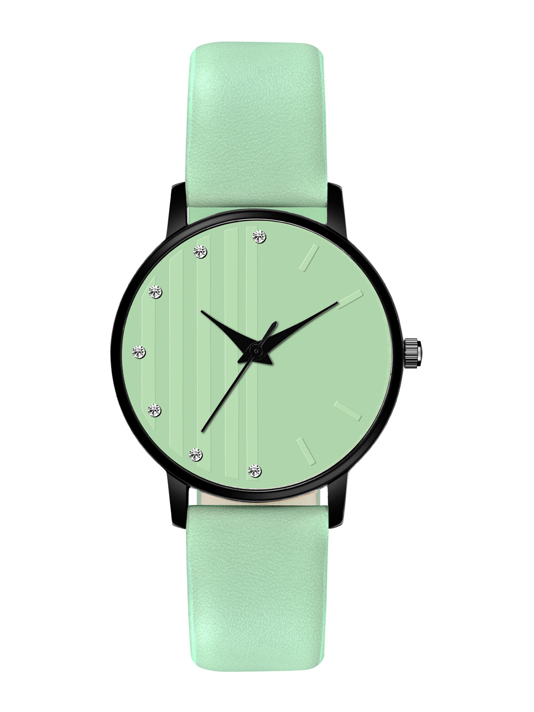 PERCLUTION ENTERPRISE Women Green Dial & Leather Strap Analogue Watch PE321