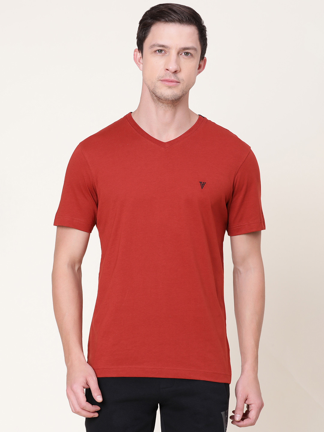Van Heusen Innerwear Athleisure Men Solid Smart Tech Easy Stain Release T-Shirt