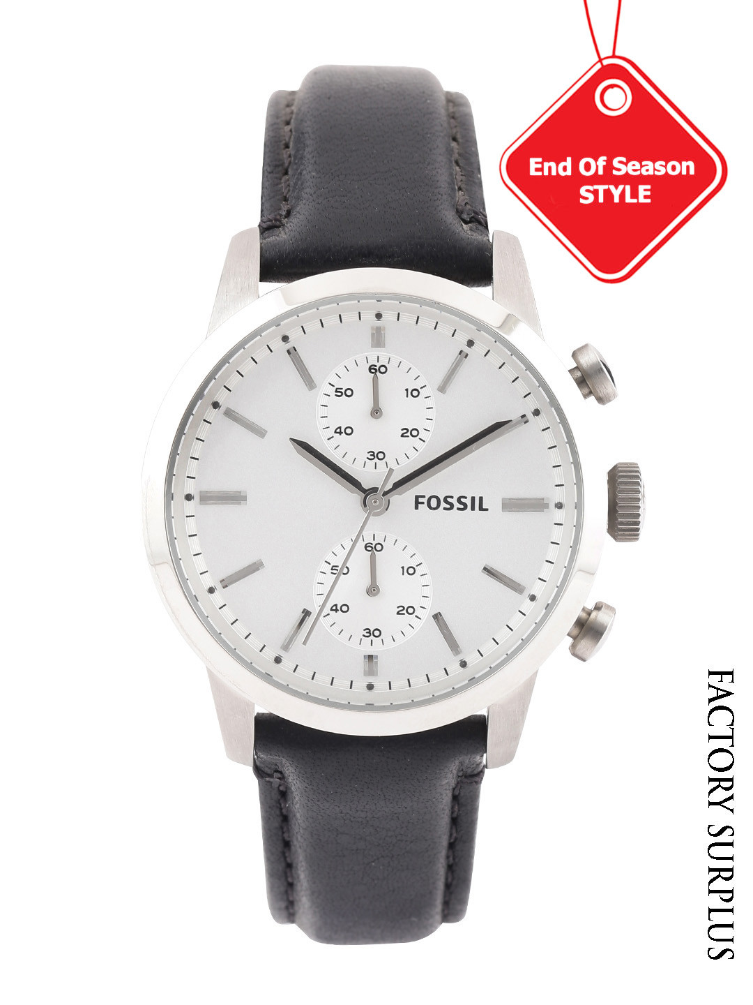 Buy Fossil Men Silver Toned Chronograph 
