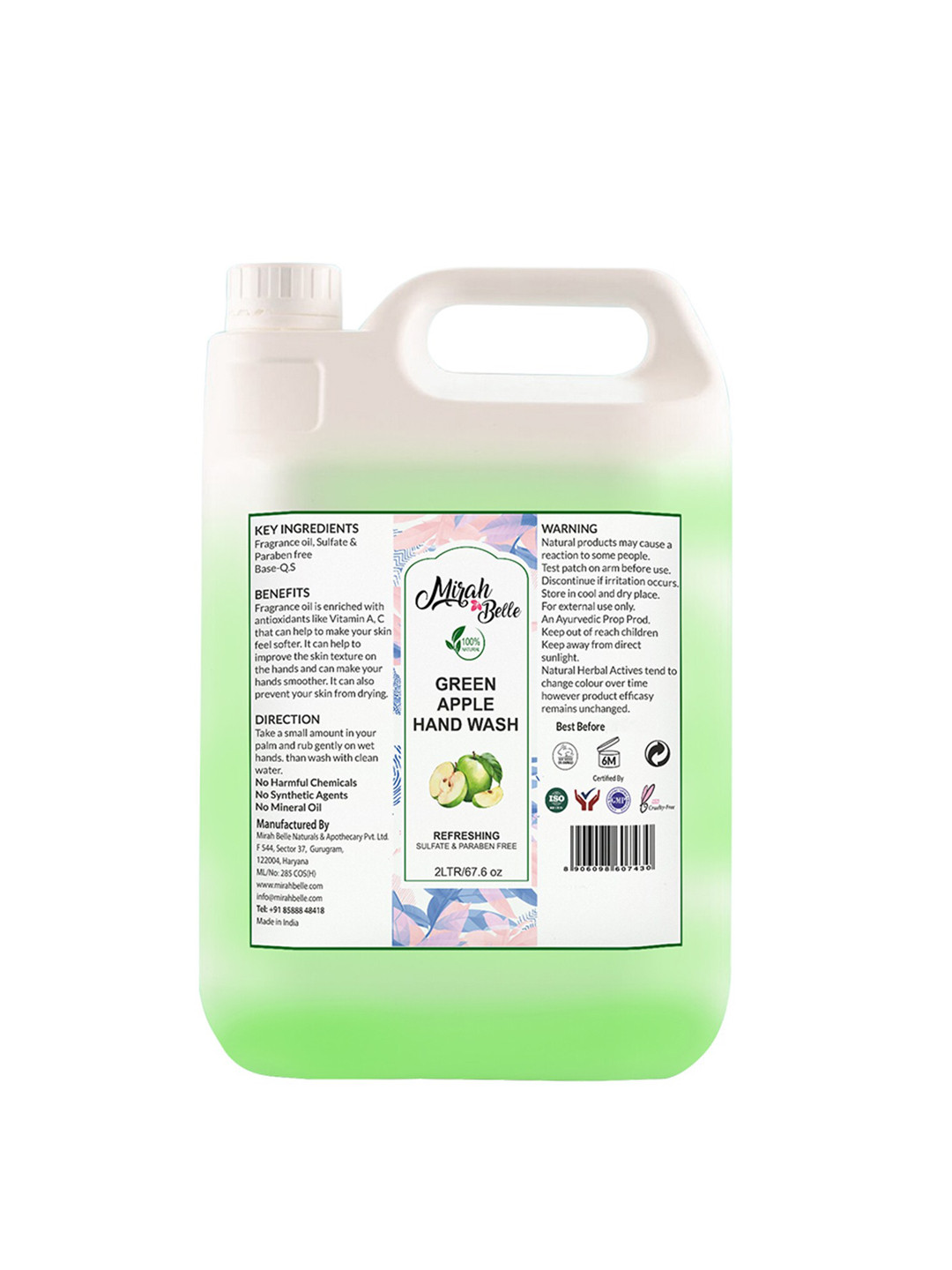Mirah Belle Green Apple Hand Wash Can 2 L