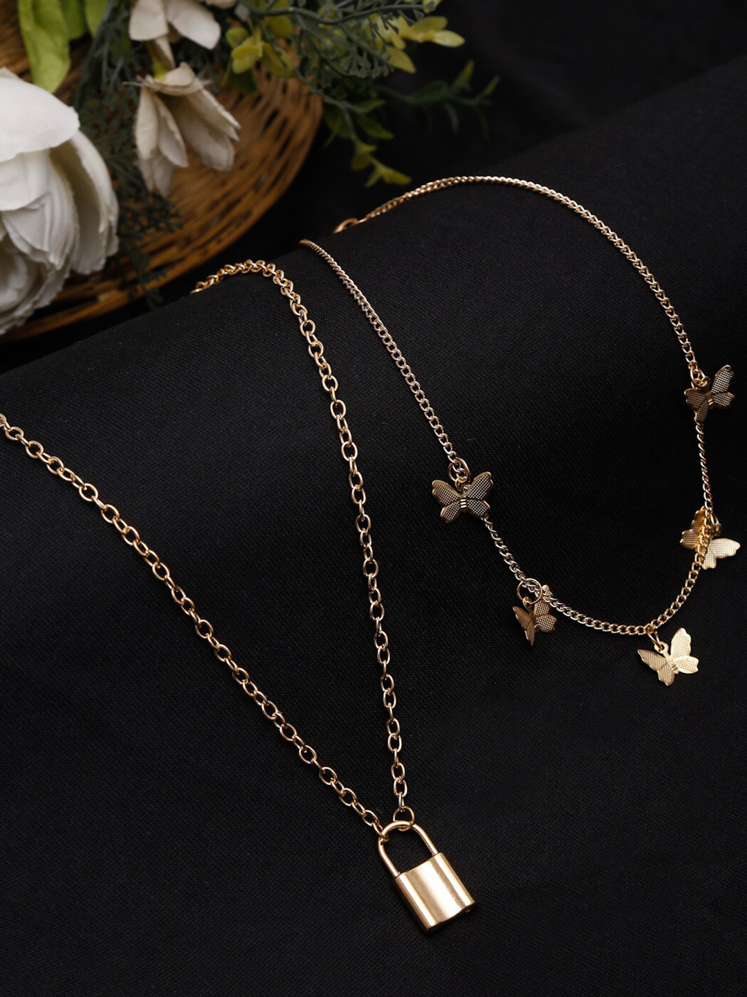 Celena Cole Set of 2 Gold-Toned Gold-Plated Chains