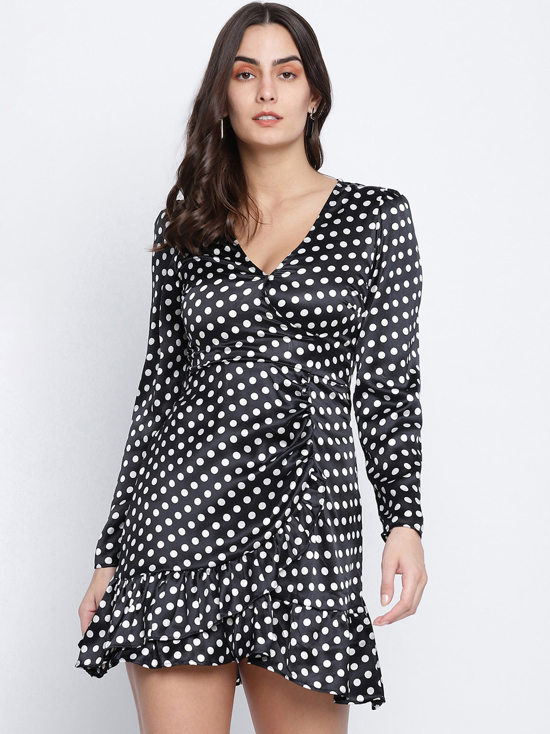 Oxolloxo Black & Off White Satin Dress