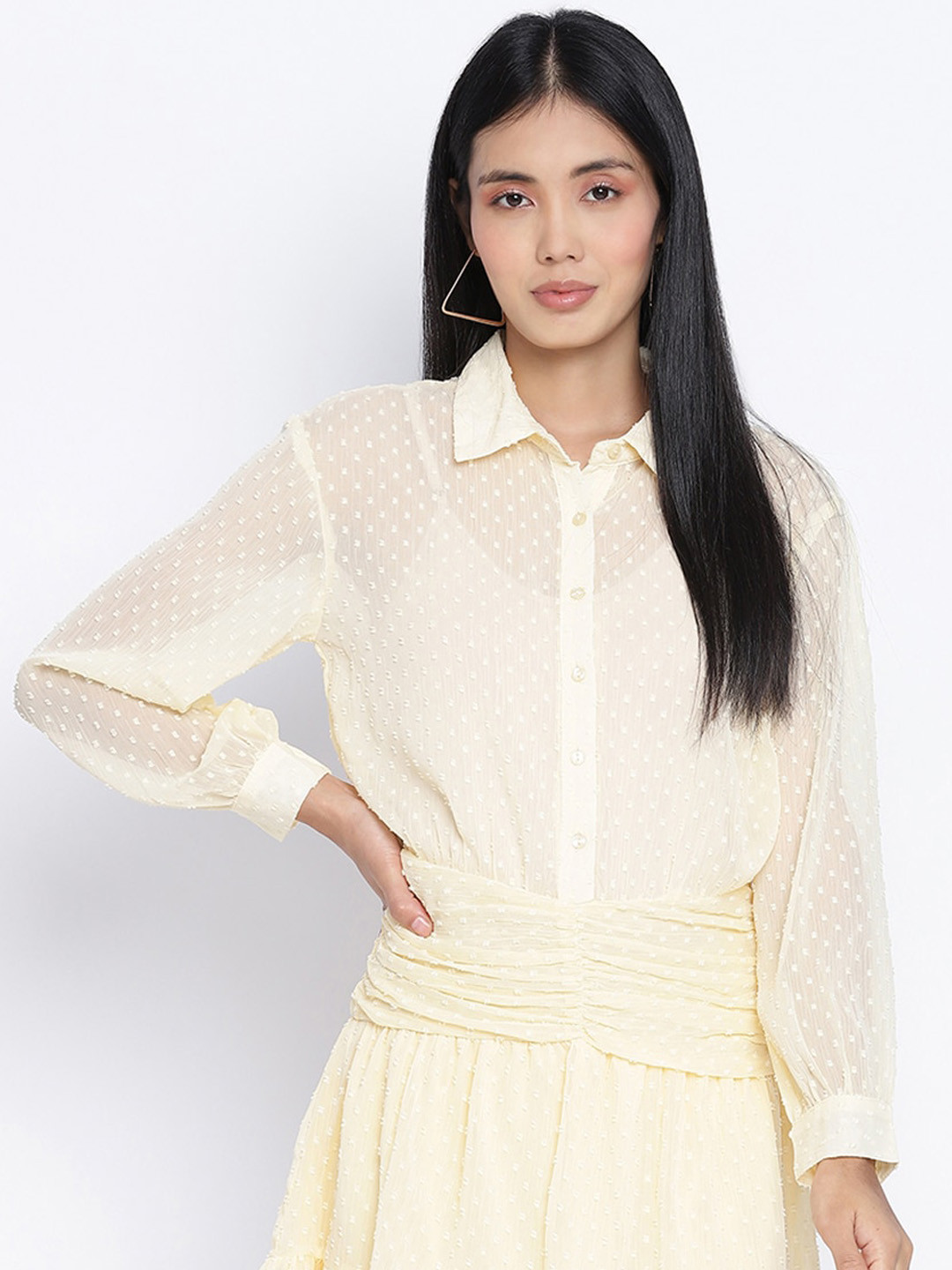 Oxolloxo Yellow Satin Dress