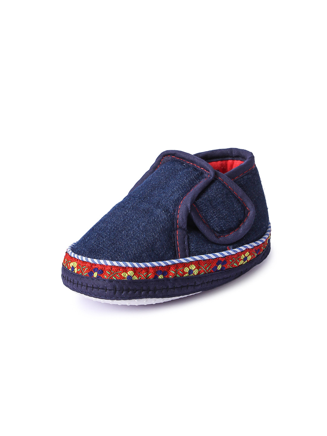 Butterthief Unisex Infant Kids Navy Blue & Red Shoe-Style Sandals