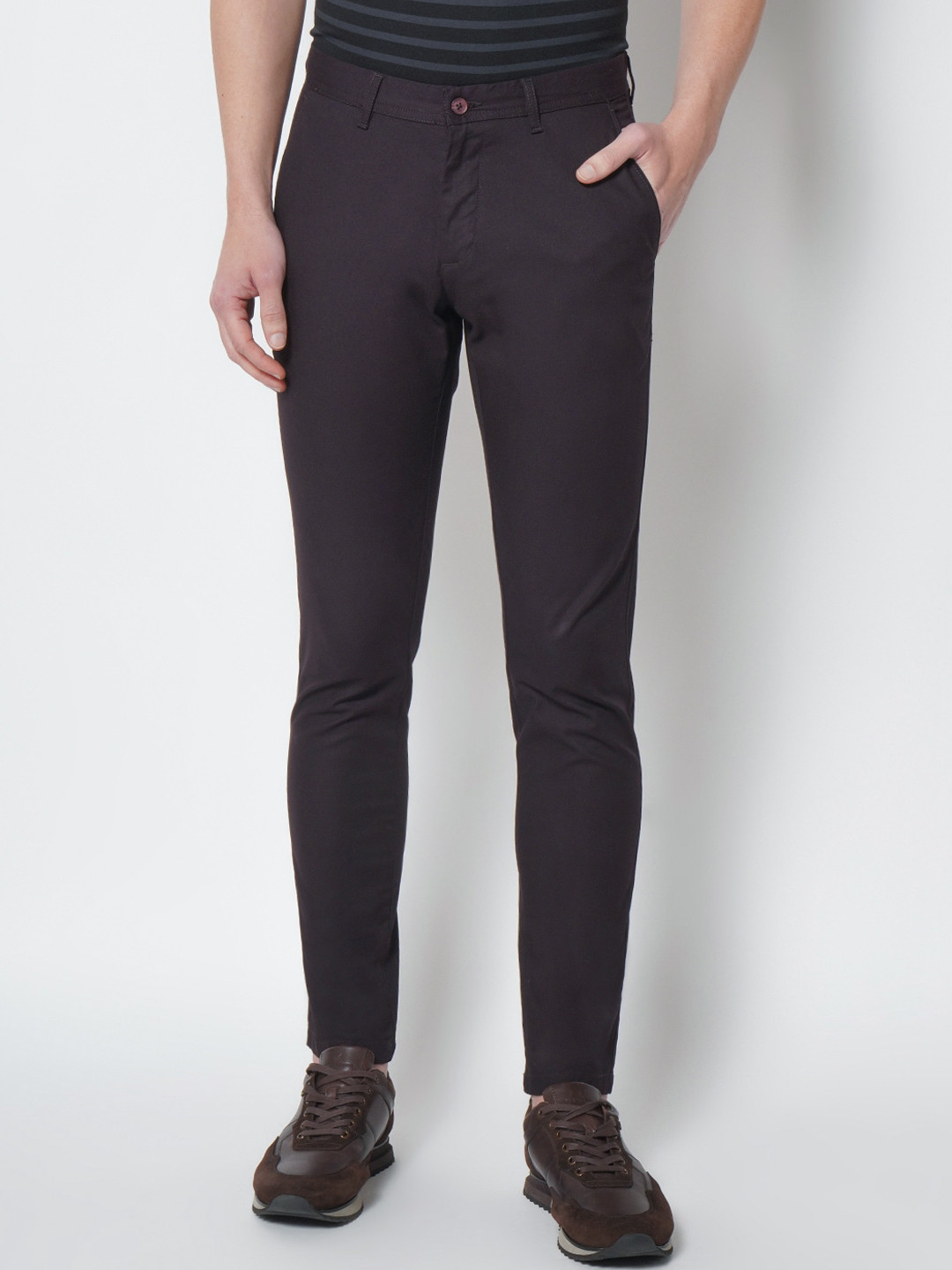 Blackberrys Men Brown Phoenix  Skinny Fit Trousers