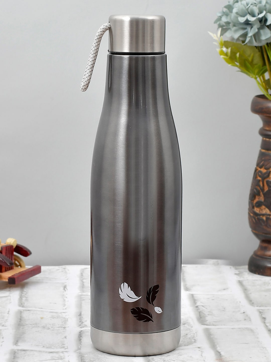 Buy Kuber Industries Grey Stainless Steel Vacuum Flask With