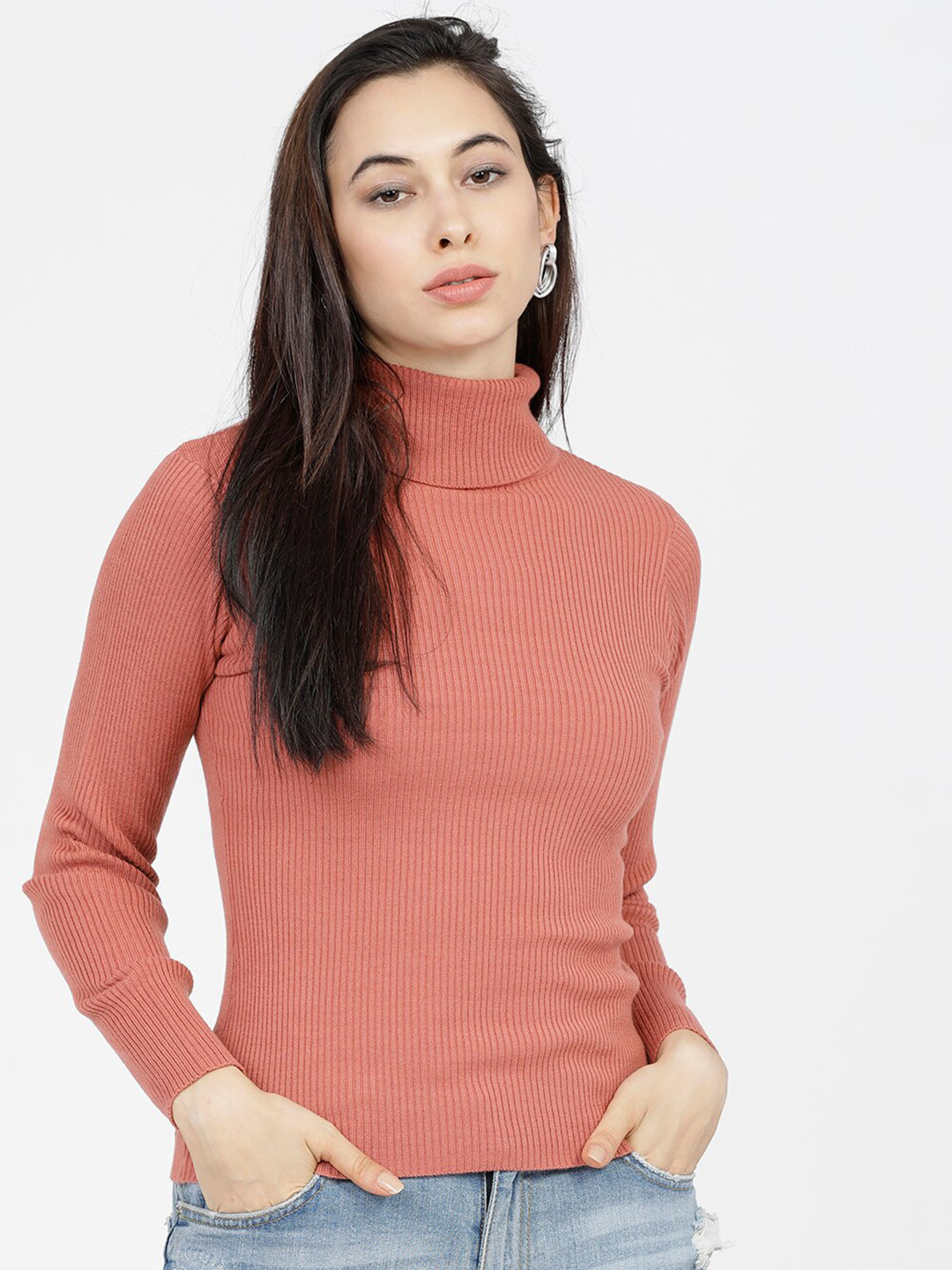 Basics By Tokyo Talkies Women Rose Pullover Sweater