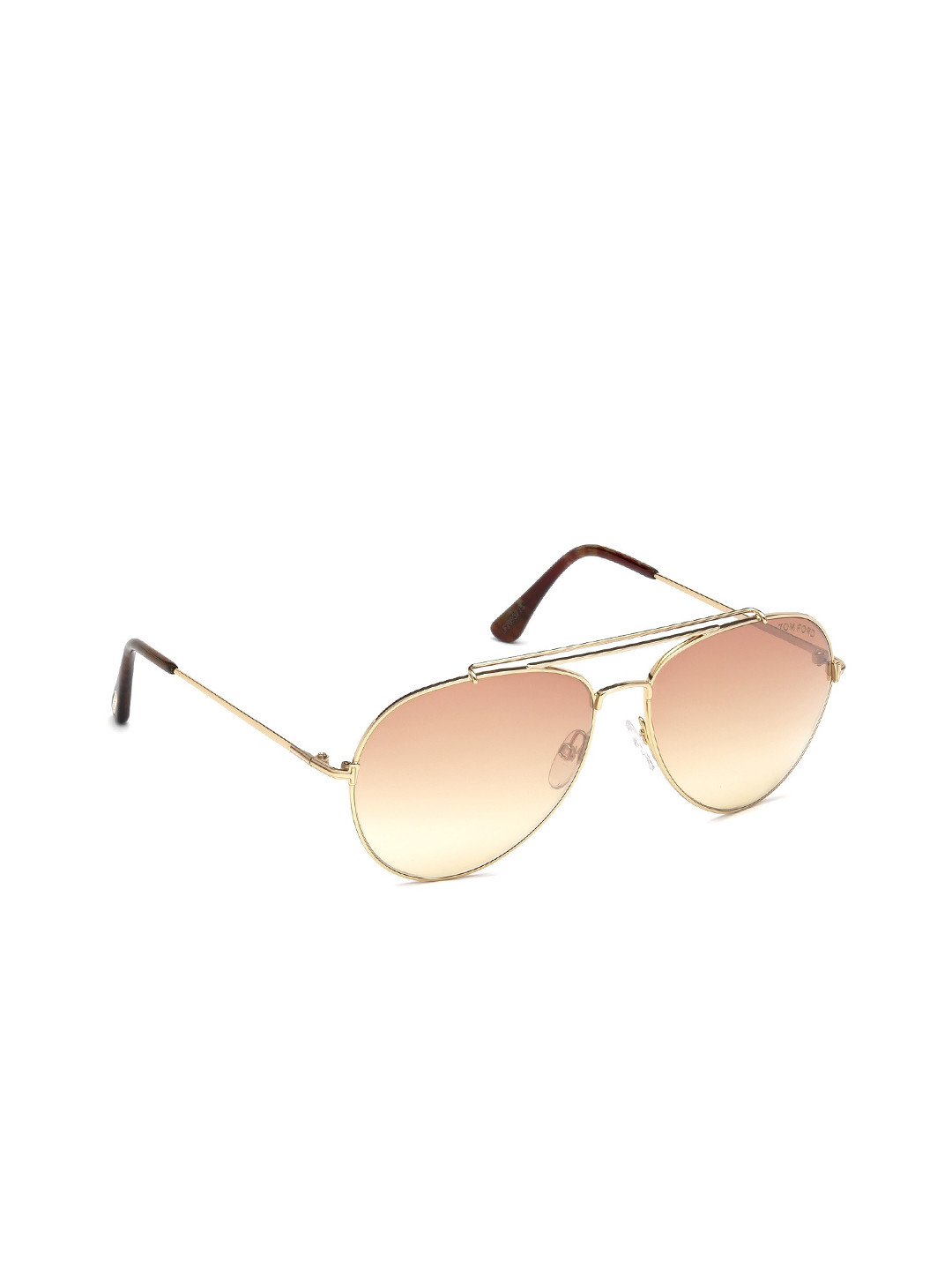 Tom Ford Unisex Pink Lens & Gold-Toned Aviator Sunglasses - FT0497 60 28Z-Rose