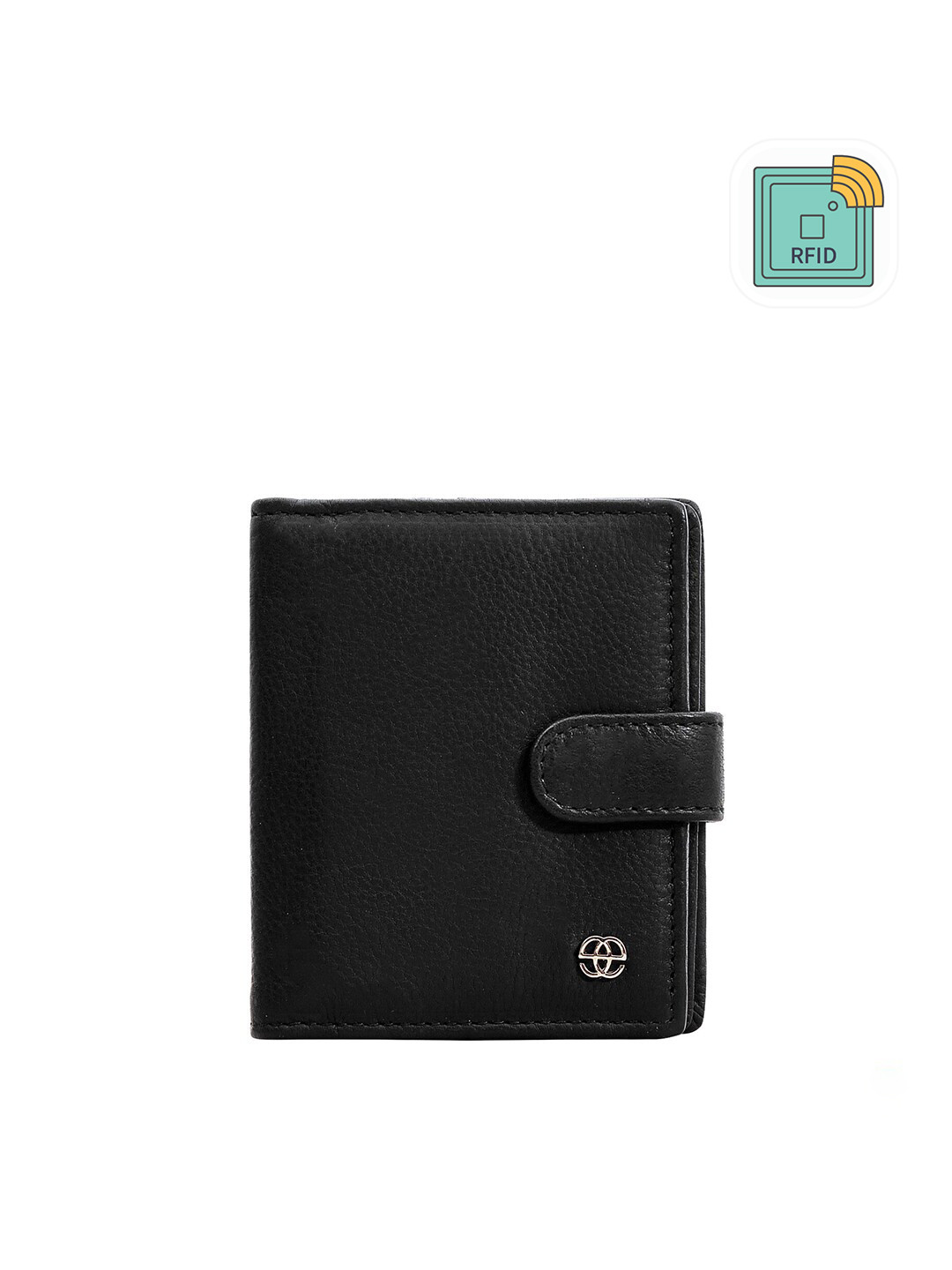 Eske Men Black Leather Card Holder