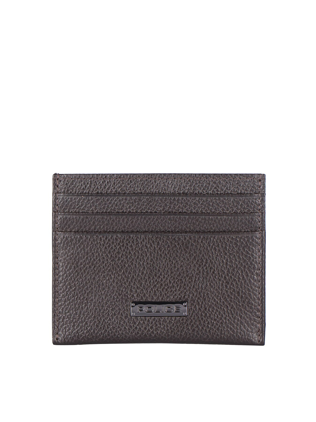 Police Men Brown Leather Card Holder