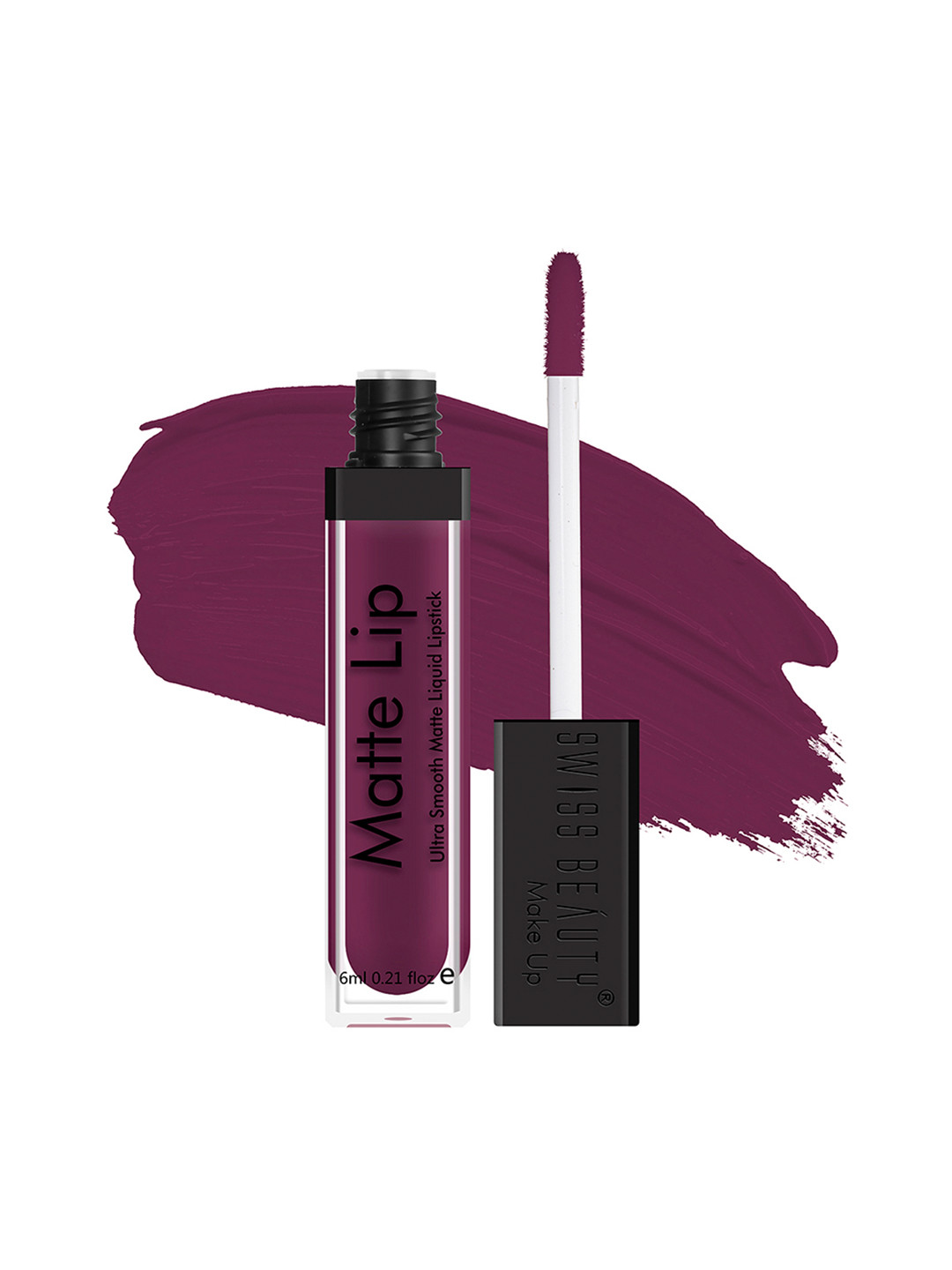 SWISS BEAUTY Matte Lip Ultra Smooth Matte Liquid Lipstick 6ml - Purple Villain 26