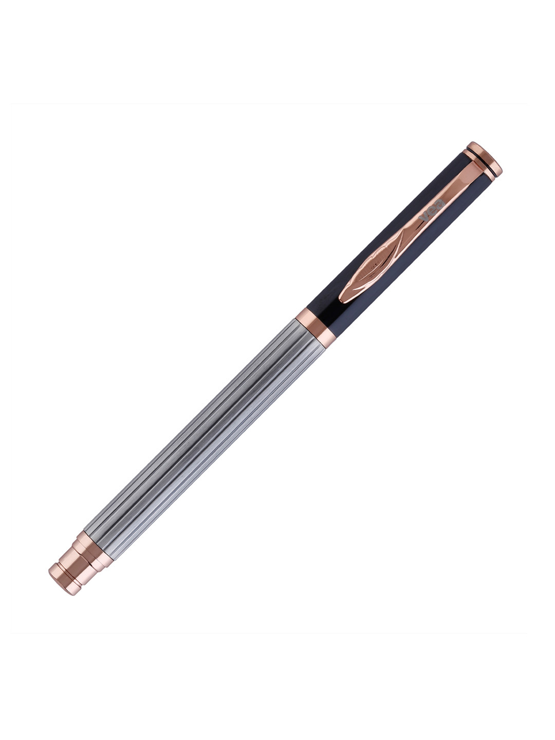 VEA Black & Silver-Toned Liner Half Long Jotter Pen