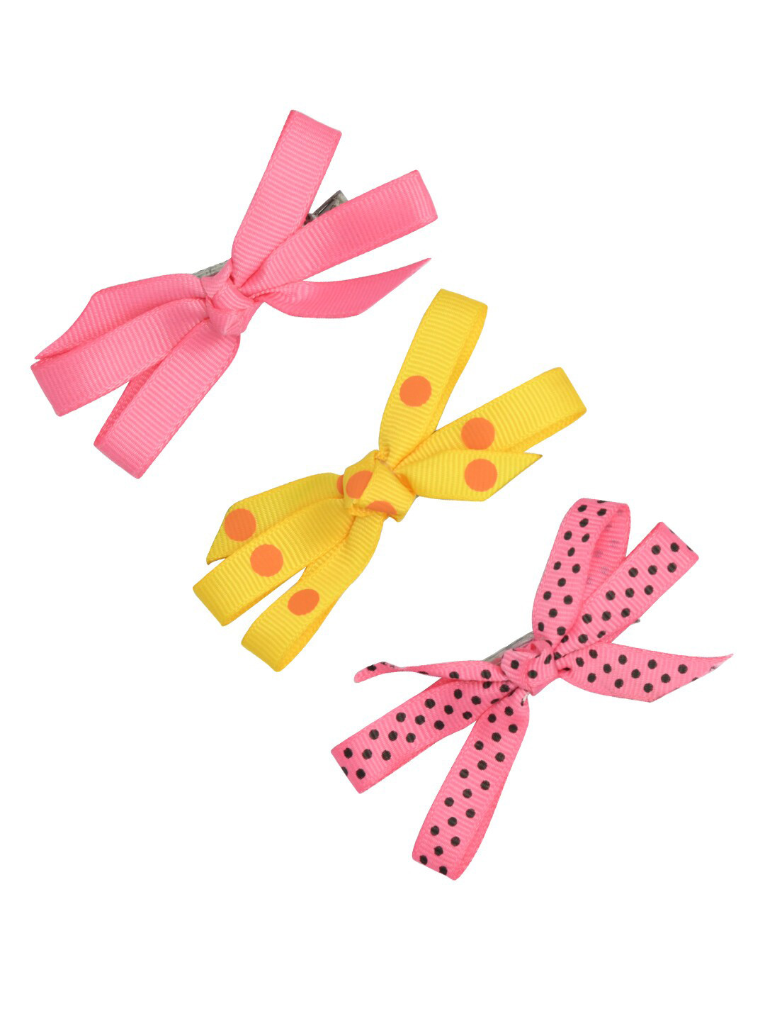 FUNKRAFTS Girls Pink & Yellow Set of 3 Hair Accessory Set