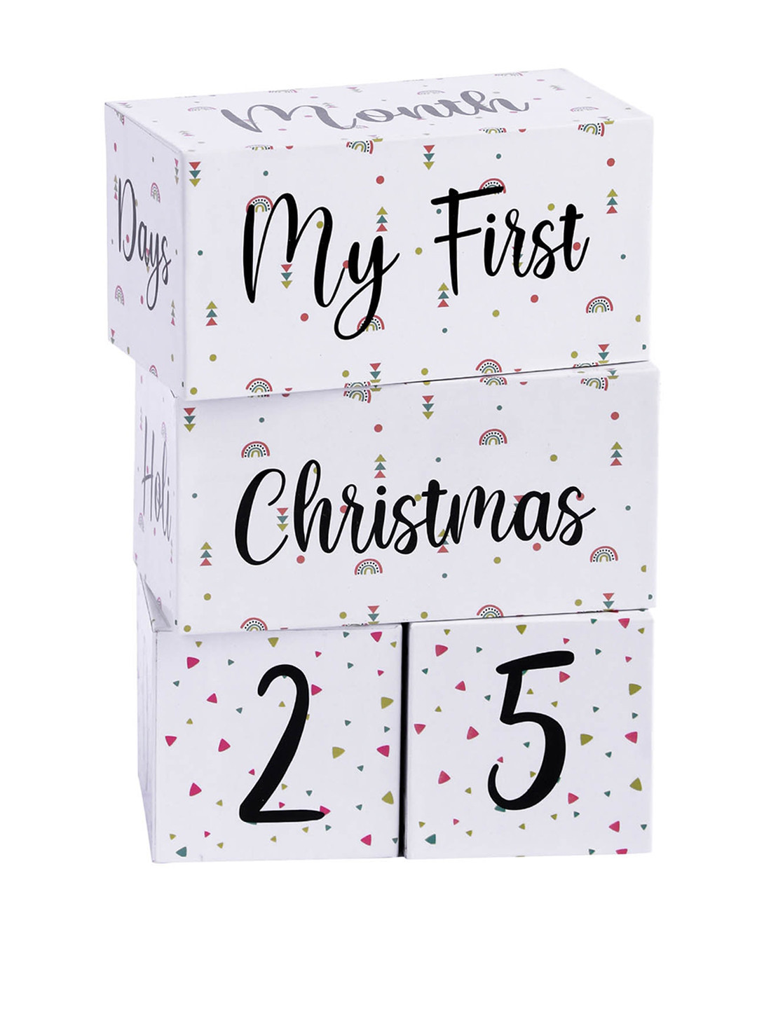 Butterthief Kids Set of 4 White & Black Milestone Age Blocks