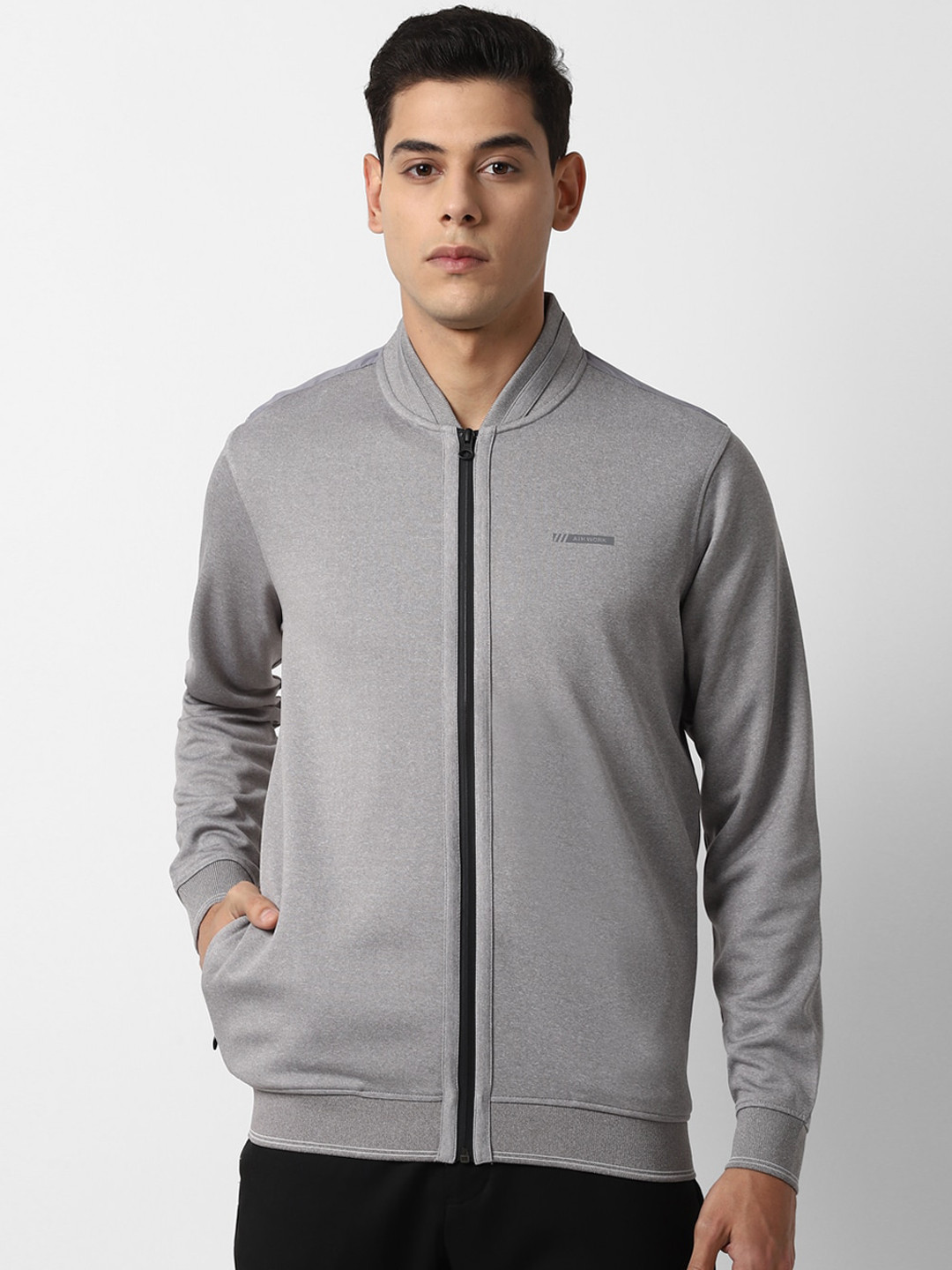 Louis Philippe Sport Men Grey Sweatshirt