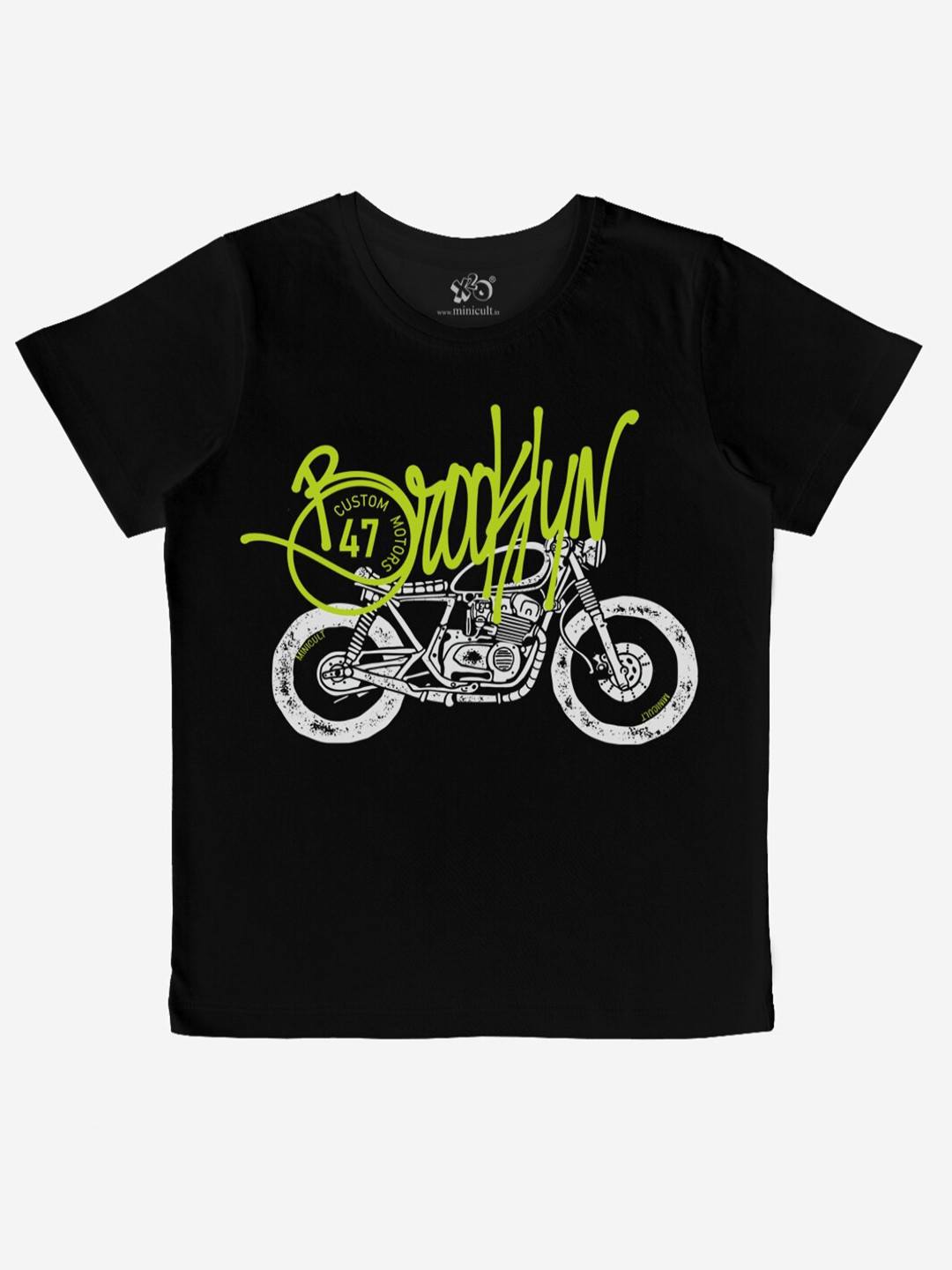 x2o Boys Black  White Printed Pure Cotton T-shirt
