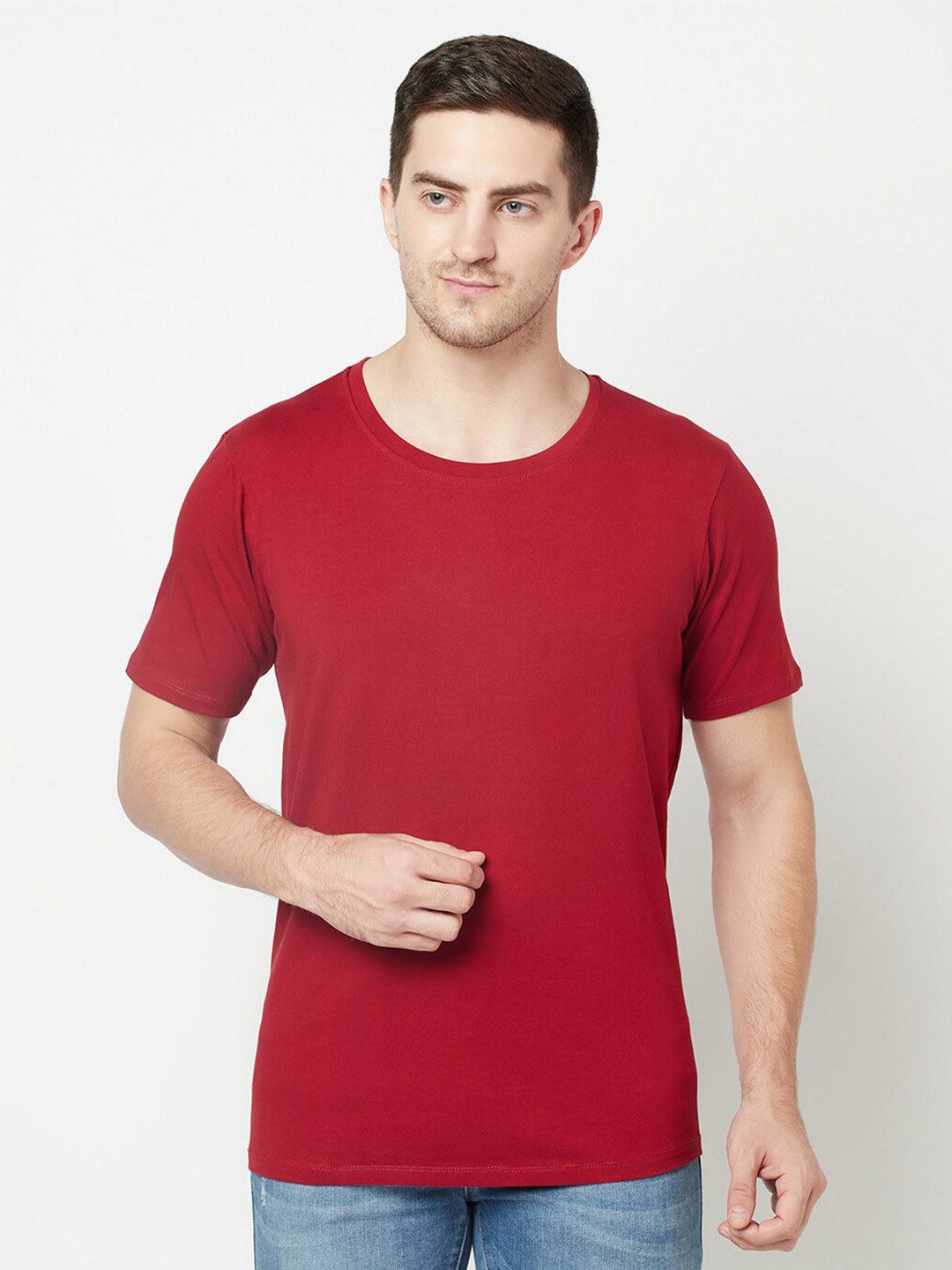 Purple State Men Maroon Outdoor T-shirt