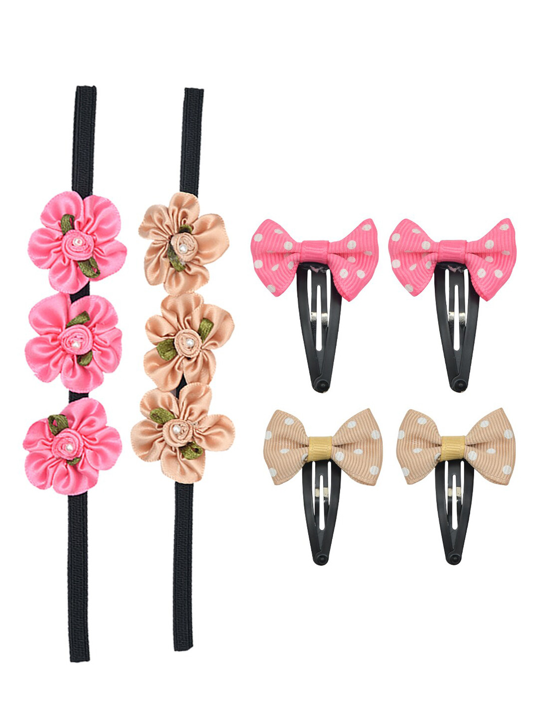 FUNKRAFTS Girls Set Of 6 Trendy Hair Accessories