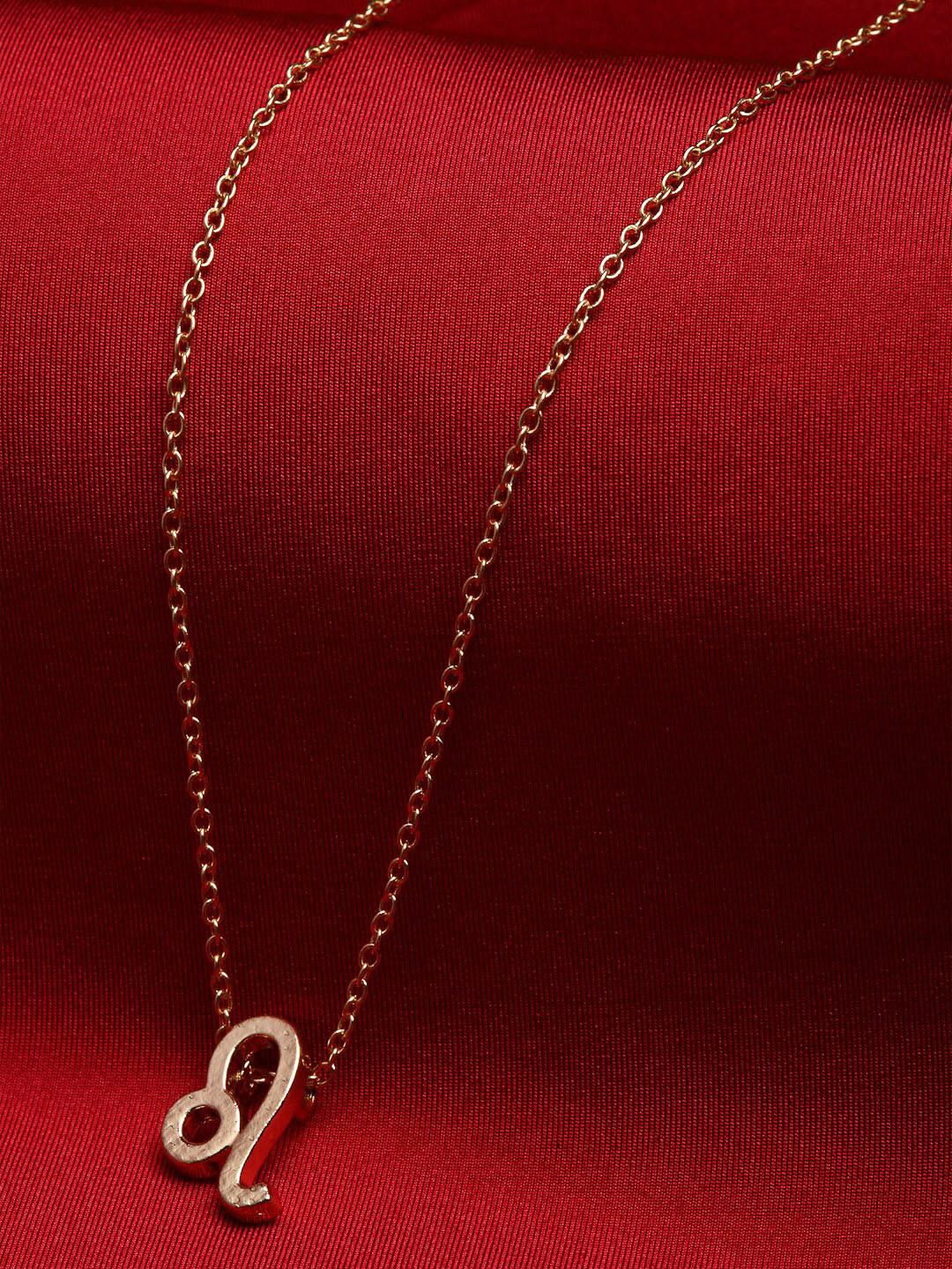 VOGUE PANASH Gold-Plated Handcrafted Leo Pendant With Chain