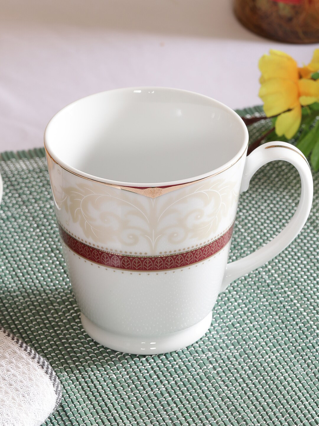 Noritake Vogue White Porcelain Dishwasher Safe Mug-370ml