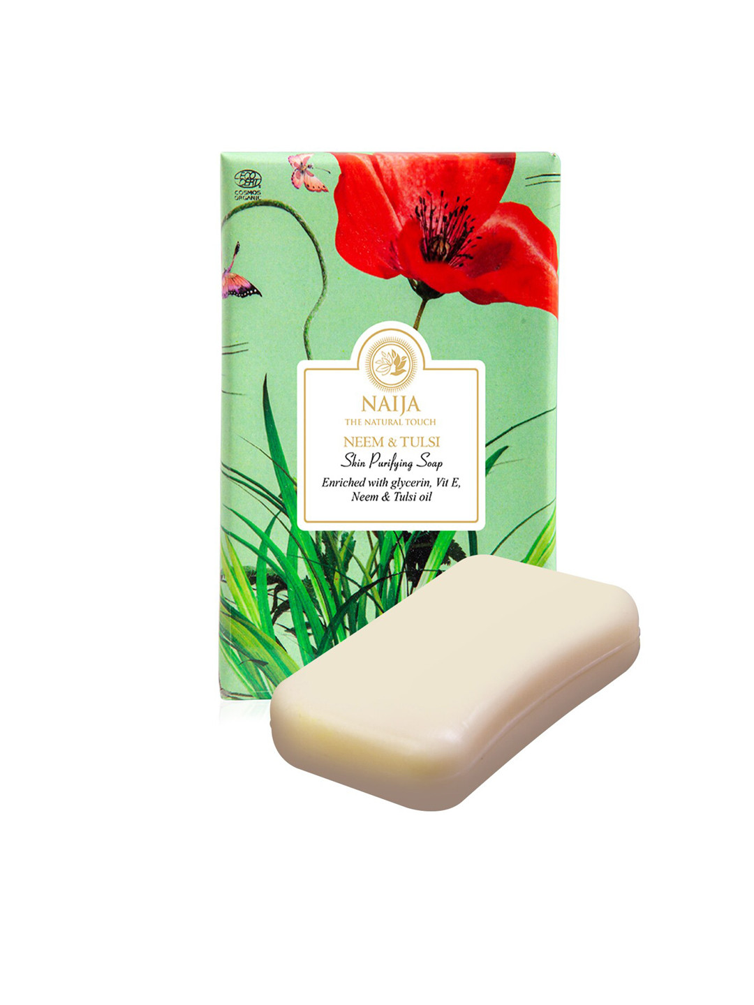 NAIJA White Organic Neem & Tulsi Skin Purifying Soap