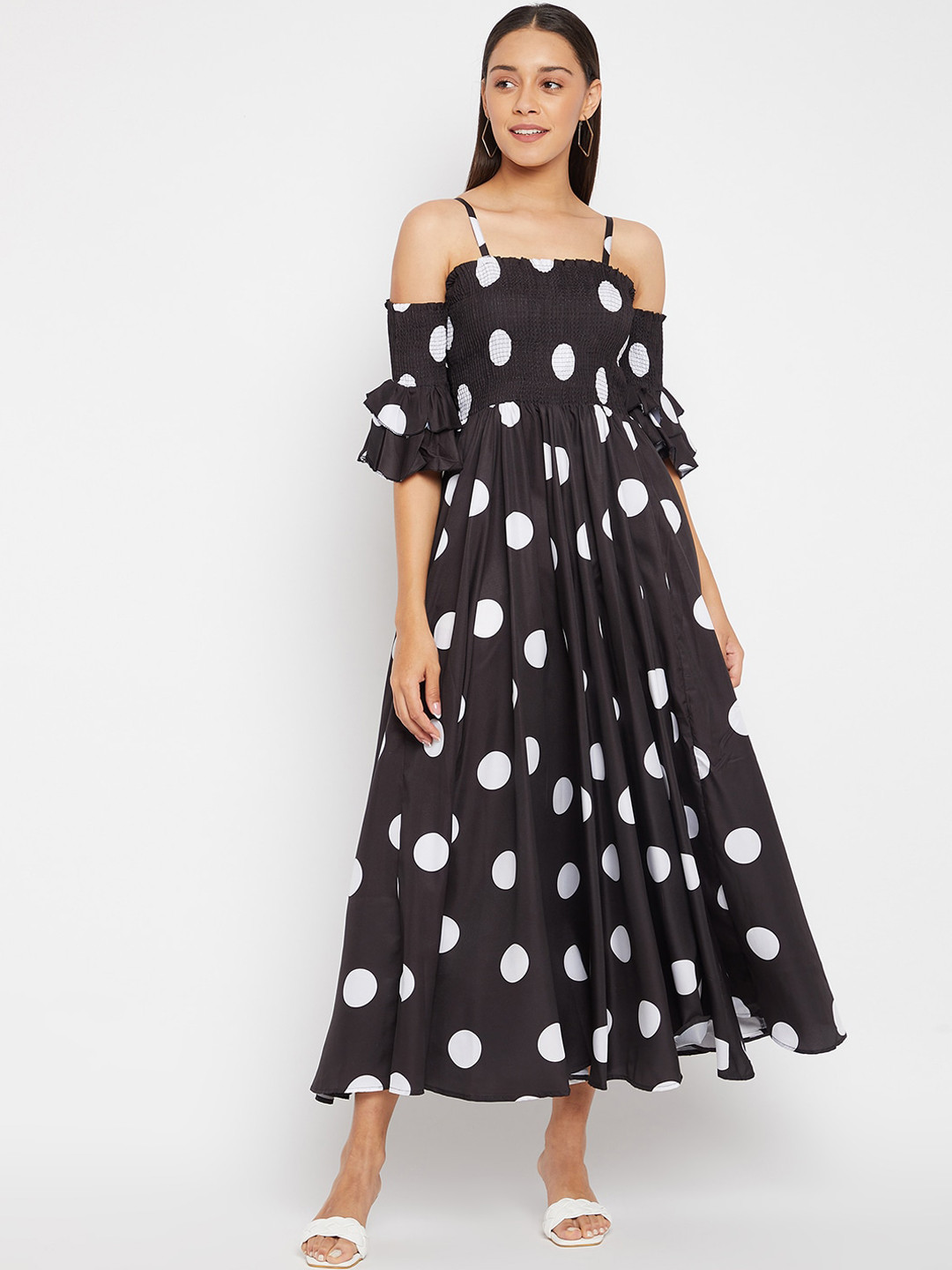 PANIT Black Crepe Maxi Dress