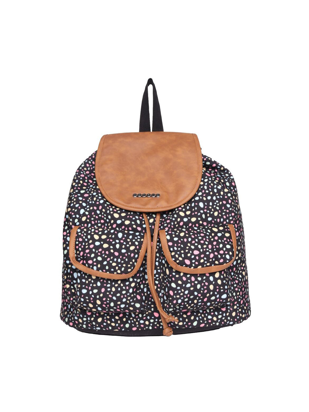 ASTRID Girls Black & White Printed Backpack
