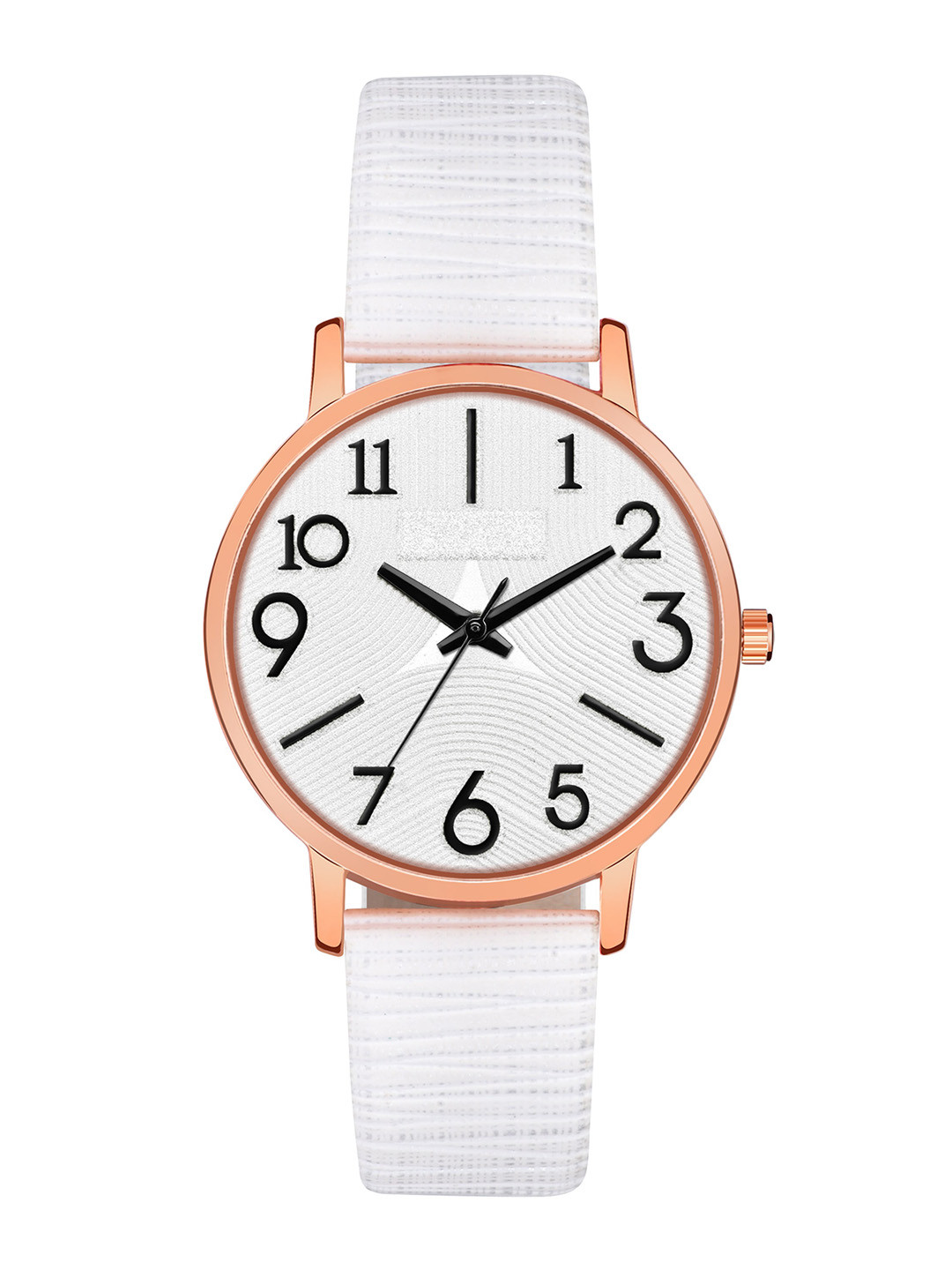 PERCLUTION ENTERPRISE Women White Dial & White Leather Straps Analogue Watch