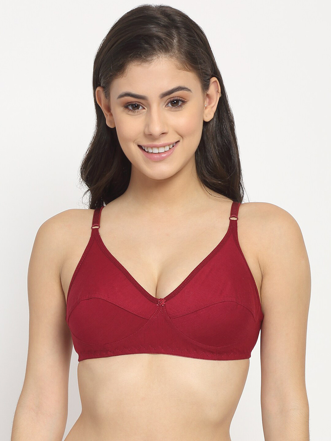 Friskers Maroon Everyday Bra OO-314-14-30