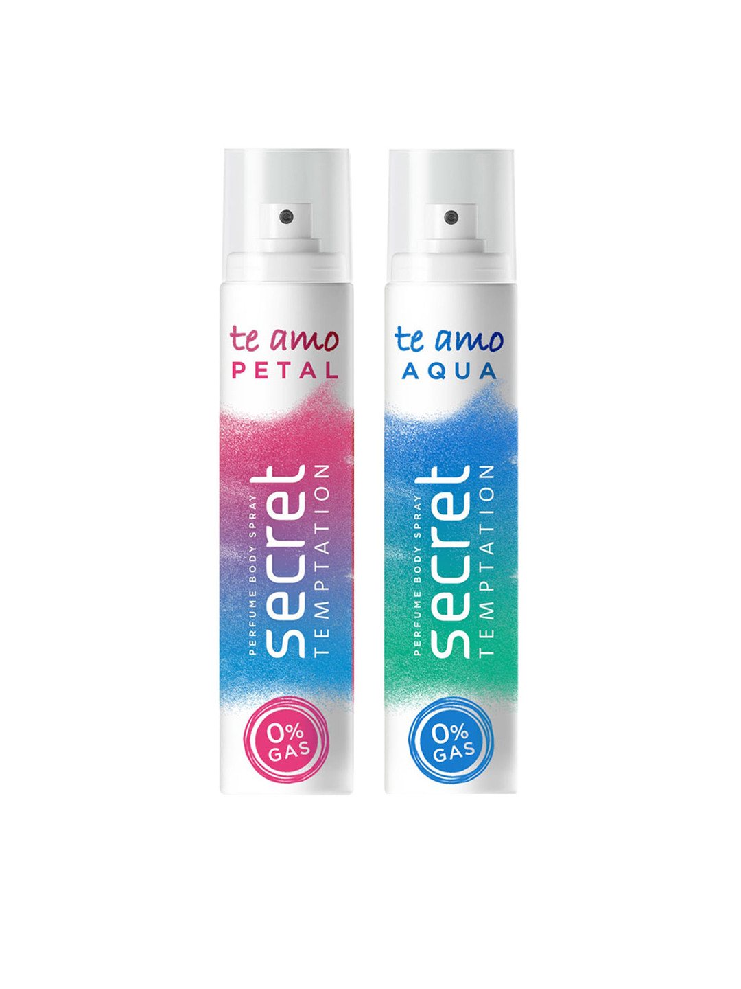 Secret Temptation Women Set Of 2 Te Amo Petal & Aqua No Gas Perfume Body Spray - 120 ml