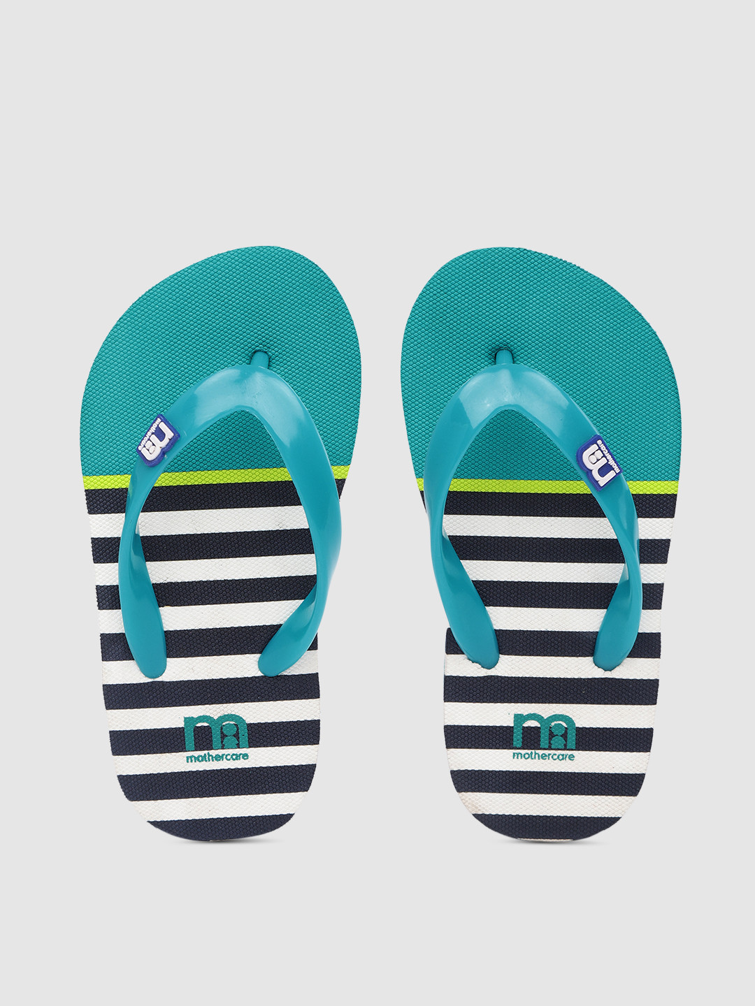 mothercare Boys Multicoloured Striped Rubber Thong Flip-Flops