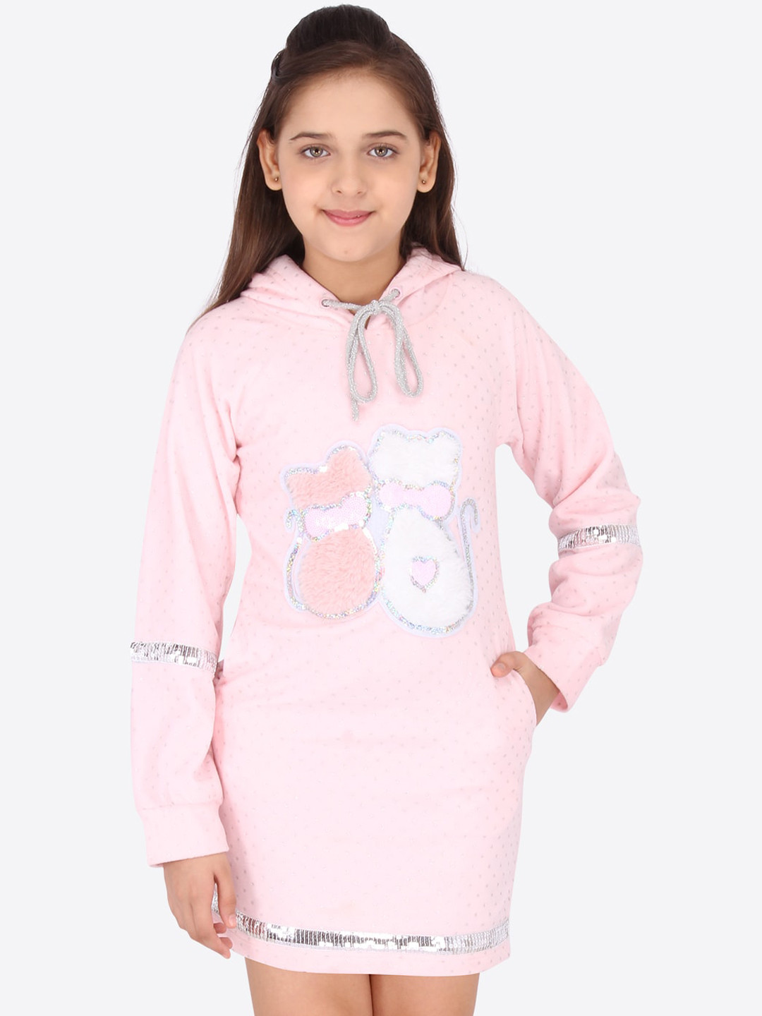 CUTECUMBER Girls Pink T-shirt Dress