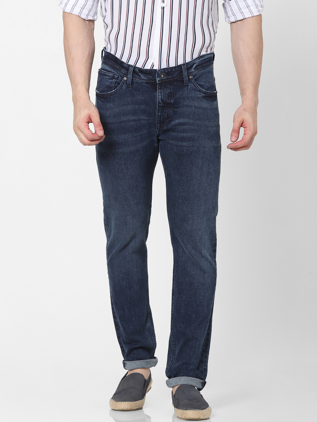 Celio Men Blue Straight Fit Light Fade Jeans